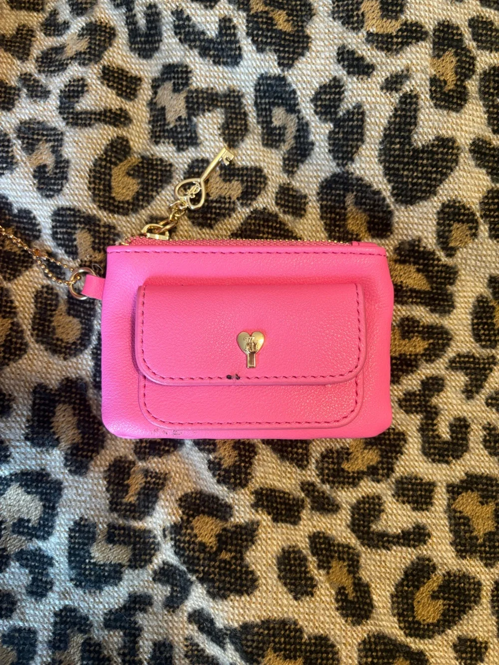 Juicy Couture Hot Pink and Cream Kids Crossbody with Jeweled Logo